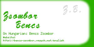 zsombor bencs business card